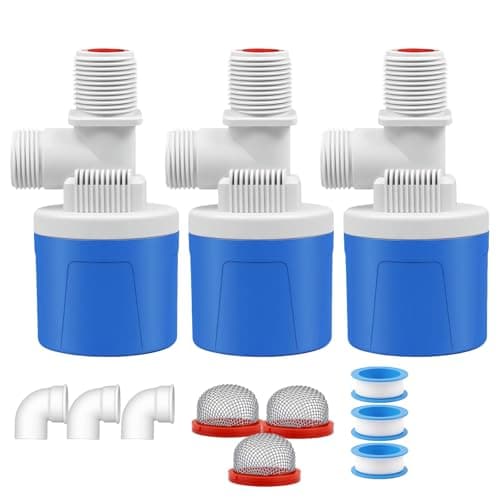 LAGWIUY 3PCS Automatic Water Level Control Valve, 3/4" Top Inlet Shut Off Float Valve for Water Tank, Pool, Livestock, Troughs - Image 1