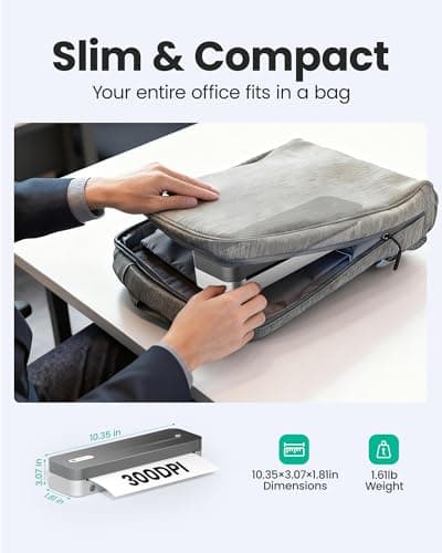 CamScanner P1 Pro Portable Inkless Printer, 300 DPI Wireless Thermal Printing for iPhone Android Laptop PC, Print US Letter Documents Receipts Anywhere, for Travel Remote Work Home Office School, Grey - Thumbnail 4