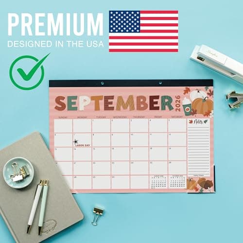 Hadley Designs Large Teacher Desk Calendar 2026-2027 - Desktop Calendar 2026, 18-Month Desk Calendars for Home, Office & Classroom, Cute Classroom Must Haves, Teacher Appreciation Gifts - Thumbnail 4