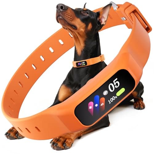 TIUIT Anti Bark Collar for Small Medium Large Dogs, Vibrating Dog Collars No Shock, Rechargeable Smart AI Bark Collar, Automatic Dog Training Collar, IP 67 Waterproof Dog Barking Collar (Orange)