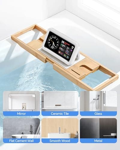 UPRONE Shower Phone Holder Waterproof - 480° Rotatable Retractable Adjustable Phone Case for Shower - Bathroom Accessories Wall Mount Phone Holder for iPhone 17/16 Pro Max, S25 Ultra,4-7" Cellphones - Thumbnail 4