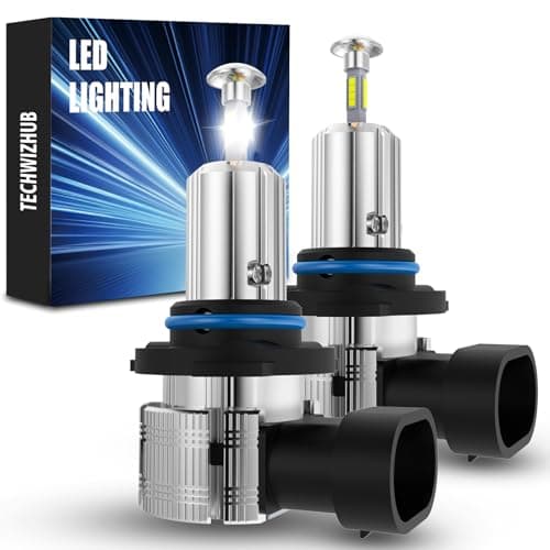 TechWizHub 9005/HB3 Fog Bulbs, Upgrad 800% Bright 30000LM 6500K Cool White High Low Beam Bulbs, Real 1:1 Size No Shadows 9005 LED Lights, CANbus-Ready, Plug and Play,IP68 Waterproof,Pack of 2 - Image 1