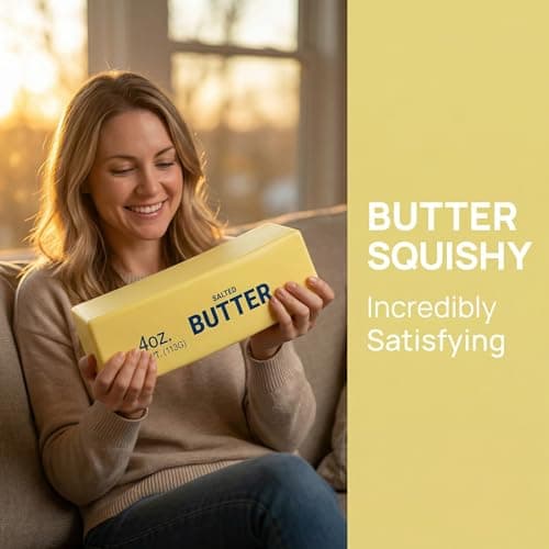 10 Inch Butter Squishy,Large Slow Rising Squishy，Sticky Butter Sticks Squeeze Toy,Slow Rising Squeeze Stress Relief Squishies for Office & Desk Use (Extra-Large Size) - Thumbnail 4