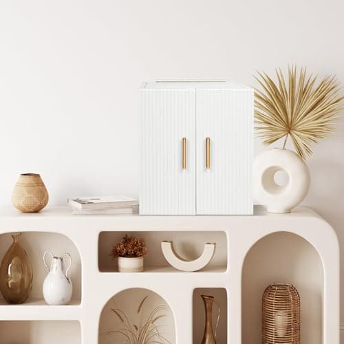 Dajasan Large Jewelry Box for Women, Jewelry Holder Organizer Box with 3 Drawers, 4-Tier Jewelry Storage Organizer with Mirror for Necklace Ring Bracelet Watch, Gift Idea (White) - Thumbnail 6