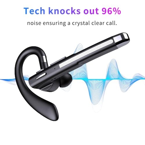 Hsility Bluetoth Earbuds with Mic for Office 270 Degree Rotatble Wireless Earbuds for Truck Driver - Thumbnail 2