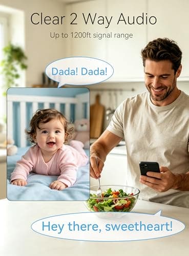 Envilink No WiFi Baby Monitor, 2 Cameras 1080P High Definition Screen, Baby Monitor with Camera and Audio, Night Vision, 2-Way Talk, VOX, 5 Lullabies, 1200ft Long Range 2.8" LCD Display for Home Use - Thumbnail 5