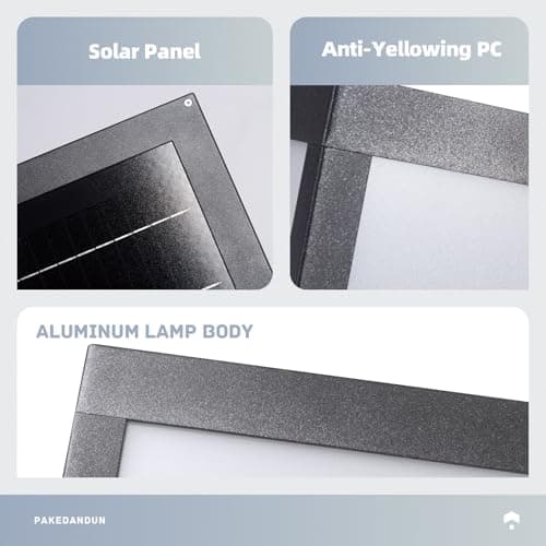 PAKEDANDUN Solar Pillar Lights 12X12, Waterproof Post Light Outdoor, Modern Column Lighting Dusk to Dawn with E26 Bulb, 3000K Large Solar Lantern Lamps for Fence Posts Columns Patio Garden Decoration - Thumbnail 5