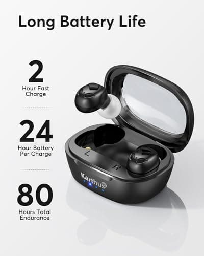Karthus OTC Hearing Aids for Seniors & Adults, Rechargeable Hearing Aids with Noise Cancelling & Clear Sound, 16-Channel Digital DSP & 2 Environment Modes, 80+ Hour Battery Life, Comfort-Fit, Black - Thumbnail 5