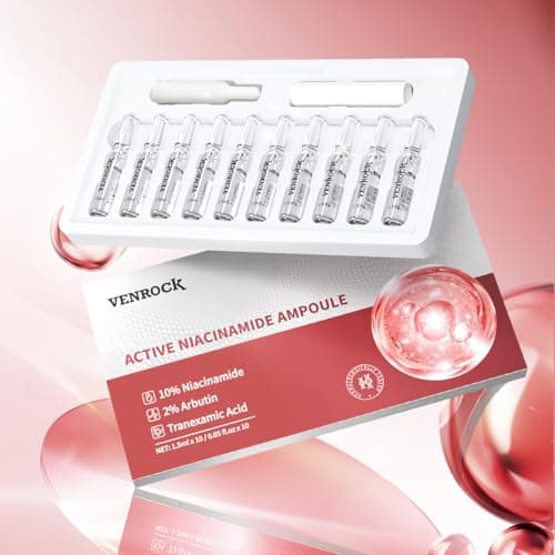 Venrock Active Niacinamide 10% Ampoule, 2% Alpha-Arbutin Serum for Dark Spots & Acne Marks, Pore Minimizer & Brightening Treatment with Tranexamic Acid, 1.5ml x 10 Vials - Image 1