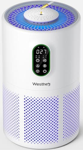 Air Purifiers for Home Large Room 1650 Ft² with Washable Filters, WESTHEY H13 HEPA Air Purifier with Fragrance Flowing Ambient Light Auto, Air Cleaner for Wildfire Smoke Dust Pollen Pets Hair Odor