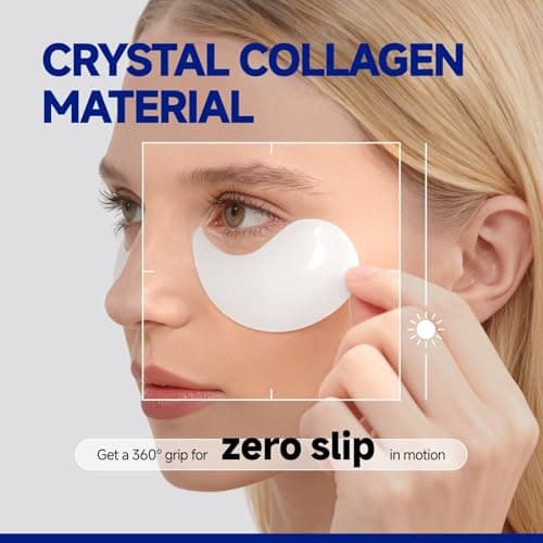 Dr Vincent Peptide Jojoba Under Eye Patches, Collagen Eye Mask Instant Reduces Dark Circles and Puffiness, 60 Firming Undereye Hydrating & Cooling for Bags Treatment, Wrinkles, Vegan, No Fragrance - Thumbnail 4