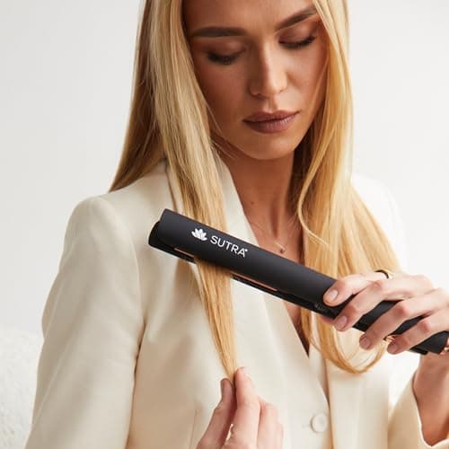 Sutra Professional IR2 Flat Iron, 1" - Ionic Infrared Hair Straightener with Adjustable Temperature, Auto Shut-Off & Swivel Cord - Straight Iron for Straightening Hair - Rose Gold Titanium Plate - Thumbnail 6