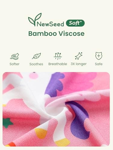Infant Boys Girls Outfit Clothes Set Newborn Baby Romper Bamboo Long Sleeve Zipper Bodysuit Jumpsuit (Unicorn, 1-3M) - Thumbnail 6