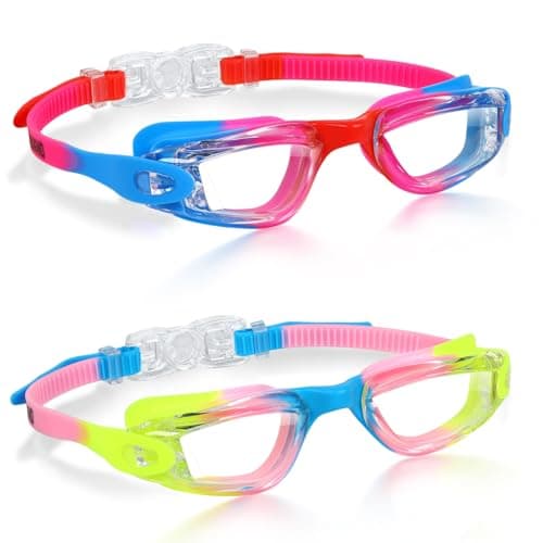 Aegend Swim Goggles for Kids Youth 3-14 Anti-Fog Anti-UV Comfort Fit Goggles for Swimming