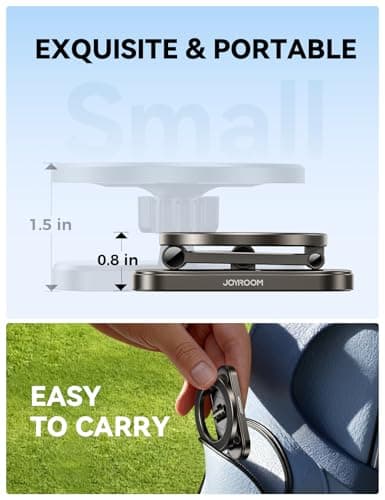 Upgraded Magnetic Golf Cart Phone Holder, [Tri-Fold+All Alloy] Fathers Day Golf Gifts for Men Dad Him Golfer, 2026 Golf Cart Accessories Compatible with MagSafe iPhone 17-12 for Club Car, EZGO, Yamaha - Thumbnail 6