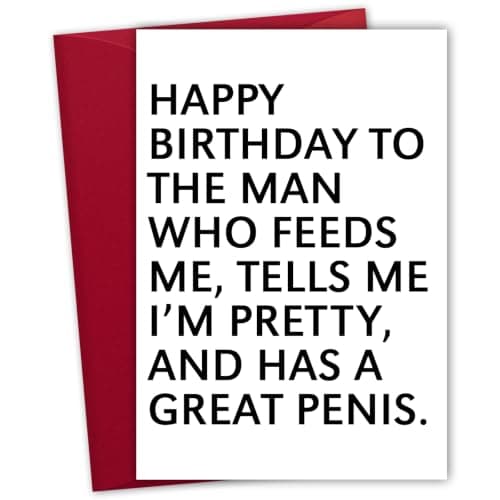 Happy Birthday Cards for Men Husband Boyfriend, Funny Boyfriend Birthday Gifts for Men Him, Naughty Greeting Cards Unique Couples Gifts for Husband Who Have Everything, Mens Gift Ideas