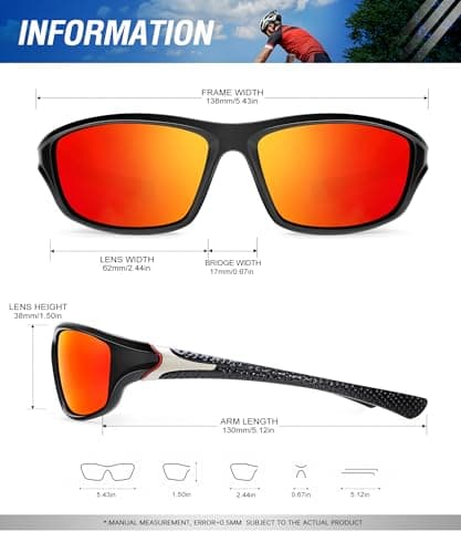 OUKEMAX Polarized Sunglasses-Men Sports Sunglass: Mens Sunglasses Polarized Running Sun Glasses Driving Fishing 3 Packs - Thumbnail 3