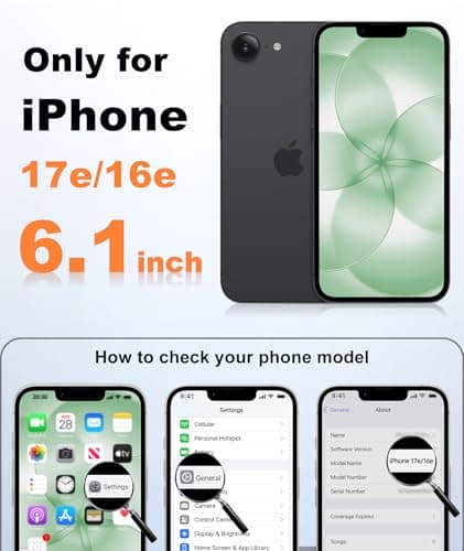 FNTCASE for iPhone 17e Case Green: Translucent iPhone 16e Cases Compatible with MagSafe, Camera Protection & Tempered Glass Protector, 14FT Military Grade Drop Tested, Matte Skin-Friendly Cover - Thumbnail 2