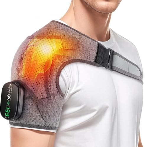 Shoulder Heating Pad, FSA Eligible Items List, Shoulder Massager for Pain Relief Deep Tissue, Heated Shoulder Brace Wrap for Men Women, Rotator Cuff Heating Pad for Pain Relief - Image 1