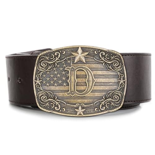 Absbolo Western Belt Buckle Men Initial Letter ABCDJRM to Z Rodeo Cowboy Belt Buckles for Women D - Thumbnail 4