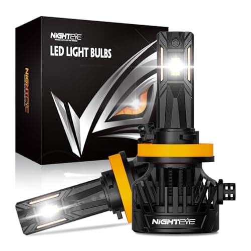 NIGHTEYE 𝐇𝟏𝟏/𝐇𝟗/𝐇𝟖 Fog Bulb 60000LM, 130W Super Bright Driving Light,Fan Cooling,Pack of 2