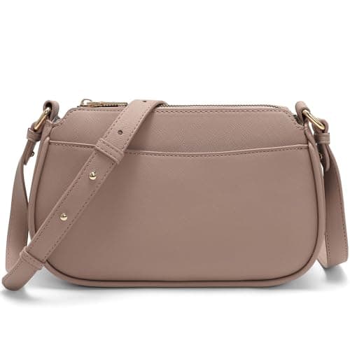 Goinsound Small Crossbody Bags for Women - Retro PU Leather Shoulder Handbags for Gift with Adjustable Shoulder Strap Apricot - Image 1