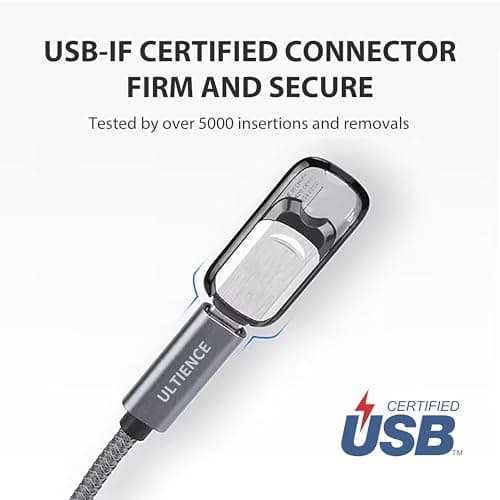 USB to USB C Cable Adapter 2 Pack, USB C Female to USB A Male Adapter - 10Gbps Data Transfer 60W Fast Charging, Type-C 3.2 Converter Compatible with Laptops, PCs, Flash Drives (0.41 Ft, Grey) - Thumbnail 5