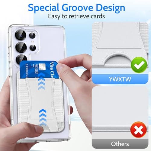 YWXTW 2026 Upgraded Magnetic Wallet for Samsung Galaxy S26/S25/S24 Series and iPhone 17/16/15/14/13/12 Models, 6 Cards Holder, Minimalist Slim Leather Magnet Wallet - Thumbnail 6