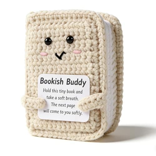 Lenpel Positive Crochet Book, Emotional Support & Encouragement Gift, Graduation for Her or Him, Teacher Appreciation, Thank You Gifts, Handmade Cute Small Keepsake for Women Men - Image 1