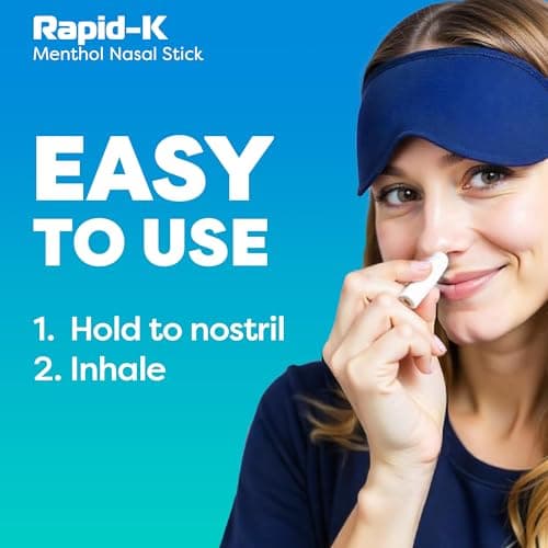 Rapid-K Nasal Sticks (4 Pack) – Nasal Inhaler Stick for Allergy Support, Sinus Relief, Focus Boost – Menthol Vapor Inhalers with Essential Oils (Mint, Lavender, Tropical, Wintermint) - Thumbnail 3