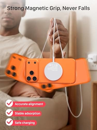 Magnetic Wireless Magsafe Charger iPhone: Charging Pad for iPhone 17/16/15/14/13/12 Series & AirPods Pro 4-2, Strong Magnet, Dual Ports, Case-Friendly, Lightweight for Travel Home Office Desk - Thumbnail 3