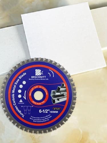 6-1/2" Metal Cutting Circular Saw Blade - BRSCHNITT 1pcs Tungsten Carbide Tipped TCT Saw Blades for Iron, Iron Pipe, Ferrous Metals 48T Arbor:4/5"-5/8" - Thumbnail 6