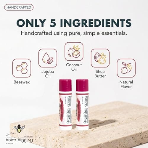 It’s The Balm Diggity Raspberry Lip Balm - Natural Scented Moisturizing Stick for Lips - Hydrating Smoothing Daily Conditioning Care with Shea Butter, Coconut Oil & Beeswax - 2-Pack - Thumbnail 3