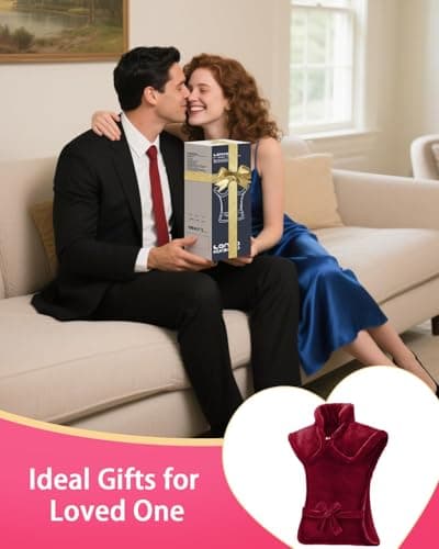 Heating Pad for Back Pain Relief, Mothers Day Gifts for Mom Women Grandma, Edge Weighted Electric Heating Pads for Neck and Shoulders, 6 Heat Settings, 4 Timer Options, Machine Washable, 24"x33", Red - Thumbnail 2