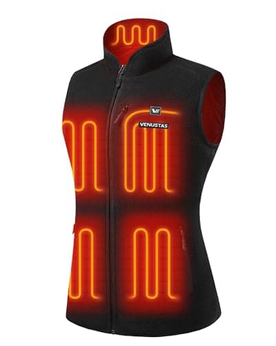 Venustas Women's Recycled Sherpa Heated Vest with Battery, High-Pile Fleece Sherpa Vest For Winter Outdoor - Image 1
