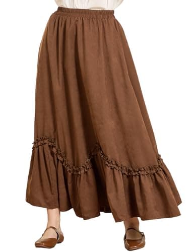 BEAUTELICATE Victorian Medieval Skirt Renaissance Costume Women Skirt with Pockets - Image 1