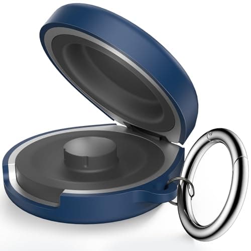YWXTW Silicone Case for Oura Ring 4 Charging Case, Ultra-Thin Protective Cover with Keychain, Shockproof Dustproof Skin, Easy to Carry (Official Charger NOT Included) (Blue)