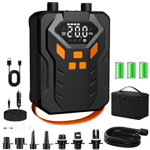 JivDaw Electric Paddle Board Pump, High Pressure 20 PSI Rechargeable SUP Pump with Intelligent Dual-Stage Inflation & Deflation, Auto-Off for Surfing Kites, Tents, Boats and Stand Up Paddle Boards - Image 1