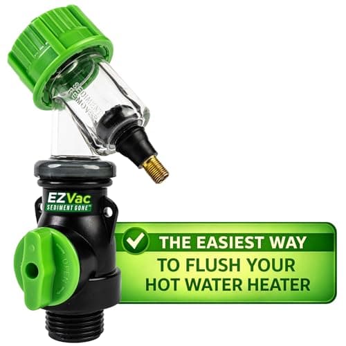 EZVac Sediment Gone™ Water Heater Sediment Removal Tool – Flushes, Cleans & Breaks Up Sediment Clogs in Electric or Gas Water Heaters – Easy DIY Water Heater Cleaning Tool - Thumbnail 2