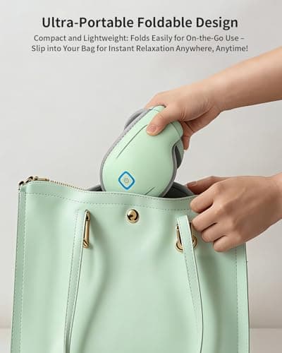 CUZRICH Eye Massager with Heat and Compression - Avocado Green Heated Eye Mask with Vibration, Bluetooth Music, 6 Modes, Rechargeable 1200mAh Battery for Eye Strain, Dry Eyes, Migraines Relief - Thumbnail 3