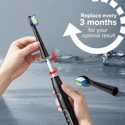 Harobey Replacement Toothbrush Heads 10 Pack Compatible with Bitvae Daily D2 Rechargeable Toothbrush, for D2 Toothbrush Heads Refills, Black - Thumbnail 6
