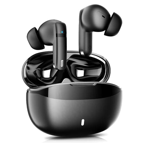 ATHONGL Wireless Earbuds, 100H Bluetooth 5.4 Headphones, ENC+ ANC Noise Cancelling Touch Control True Wireless Bluetooth Ear Buds,Stereo Deep Bass Bluetooth Headset for Sports/Workout/Gym (Black) - Image 1