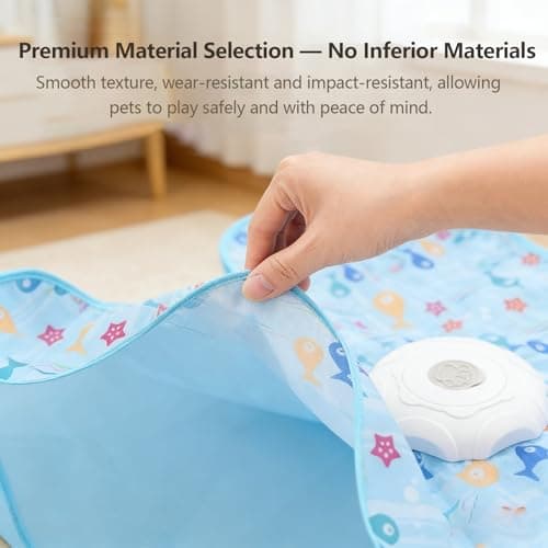 EGBULL Automatic Cat Toy Interactive Hide and Seek Cat Toy Electric Cat Toy with Feather Wand Mouse Sounds Touch Activated USB Rechargeable Kitten Toys for Indoor Cats Self Play Hunting Exercise - Thumbnail 4