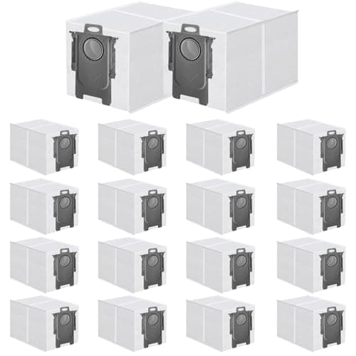ApexOne 18 Pack Dust Bags for Roborock QV 35A, Qrevo S5V, Saros 20/10/10R/Z70, Qrevo Series, Qrevo Edge S5A, Qrevo Curv 2 Flow/CurvX/Curv/Curv S5X, S8 MaxV Ultra Robot Vacuum Cleaner, 3.2L Capacity - Image 1