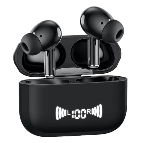 BLXSounds Wireless Earbuds, Bluetooth 5.3 Headphones Wireless Earbuds with 4 ENC Noise Cancelling Mic, 40+Hrs, HiFi Bass 3D-Stereo, USB C in-Ear Earphones, Ear Buds for iPhone, Android,Laptop - Image 1