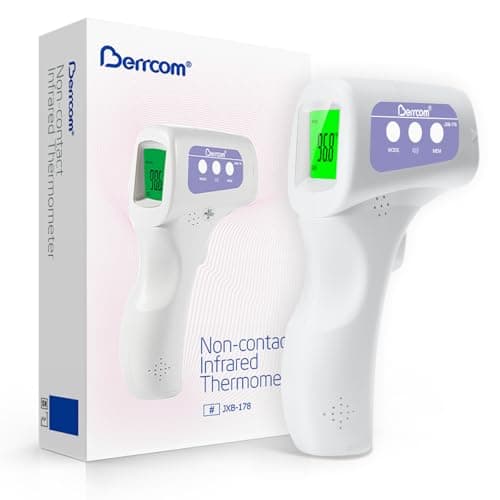 Berrcom Non-Contact Infrared Forehead Thermometer, 3-in-1 Digital Fever Check Temperature Gun for Baby Infant Kids Adults, Fast Accurate - Purple - Image 1