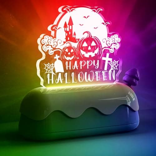 LOHAS Halloween Night Light for Kids, Pumpkin Night Lights, USB Rechargeable, Color Changing RGB, Lamp for Adults, Children, Room Décor - Image 1