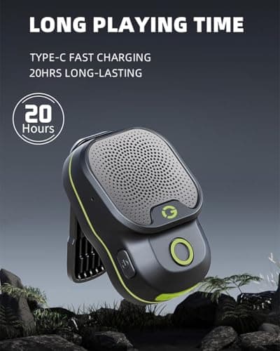 GOTOOLZ Wearable Bluetooth Speaker, Bluetooth 5.4 Clip On Wireless Speaker with Mic, TWS Function, 12Hrs Playtime, IPX7 Waterproof, Mini Portable Speakers for Outdoor Working, Biking, Running - Thumbnail 5