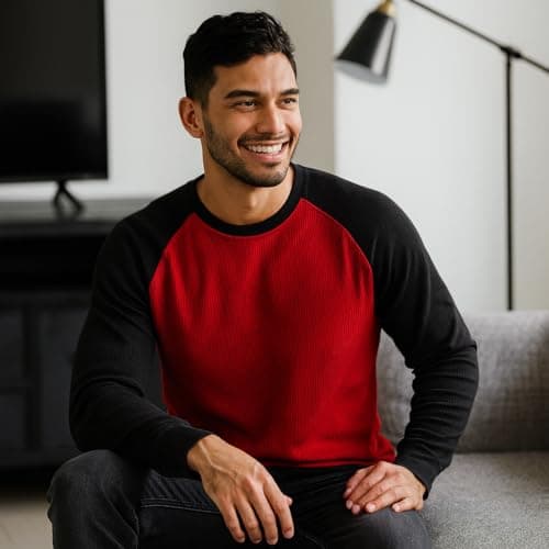 BROOKLYN'S BEST 3 Pack Mens Thermal Shirts - Long Raglan Sleeve Two Color Crew Neck Thermals for Men, Soft Base Layer Cold Weather Undershirts - Assorted Colors (XX-Large) - Thumbnail 3
