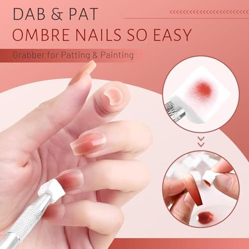 ABAC Ombre & Patting Gel Palette for Warm Nails,Rusty Red & Shimmer Solid Gel Duo,6g Full-Size - Thumbnail 4